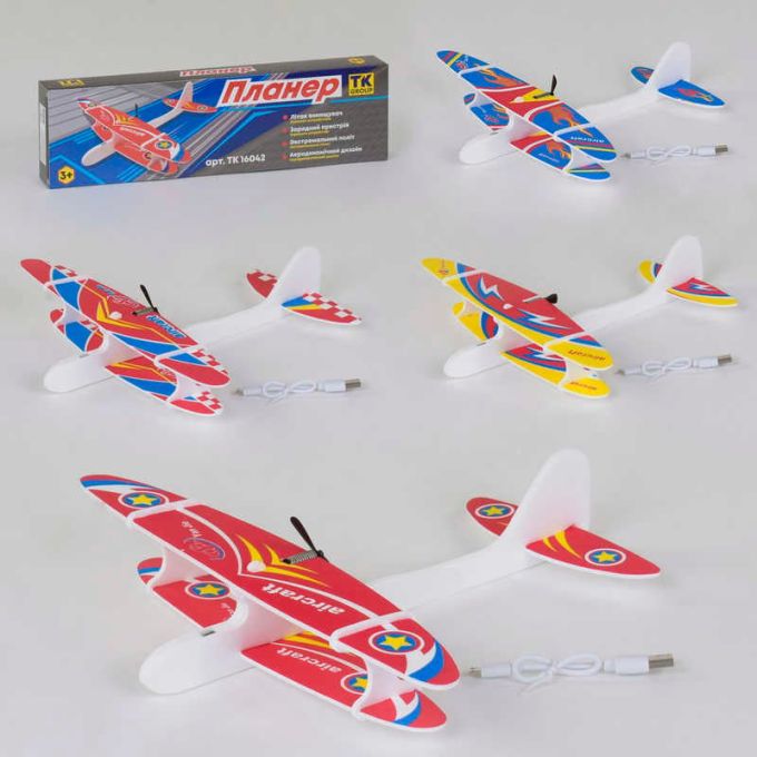 Планер з мотором F 32102/16042 (200) "TK Group", акумулятор, USB кабель, 4 кольори, в коробці