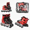 Ролики 40082-S Best Roller / розмір 30-33 / колір - ЧЕРВОНИЙ (6) колеса PVC, ПЕРЕДНЄ КОЛЕСО СВІТЛО, устілка – 17-19.5 см, d коліс - 6.5 см, в сумці