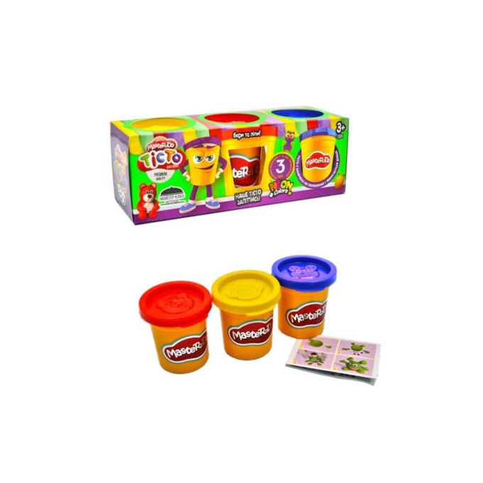 гр Тісто для ліплення "Master Do" TMDB-01-04U УКР. (15) "Danko Toys", 3 банки*50 г