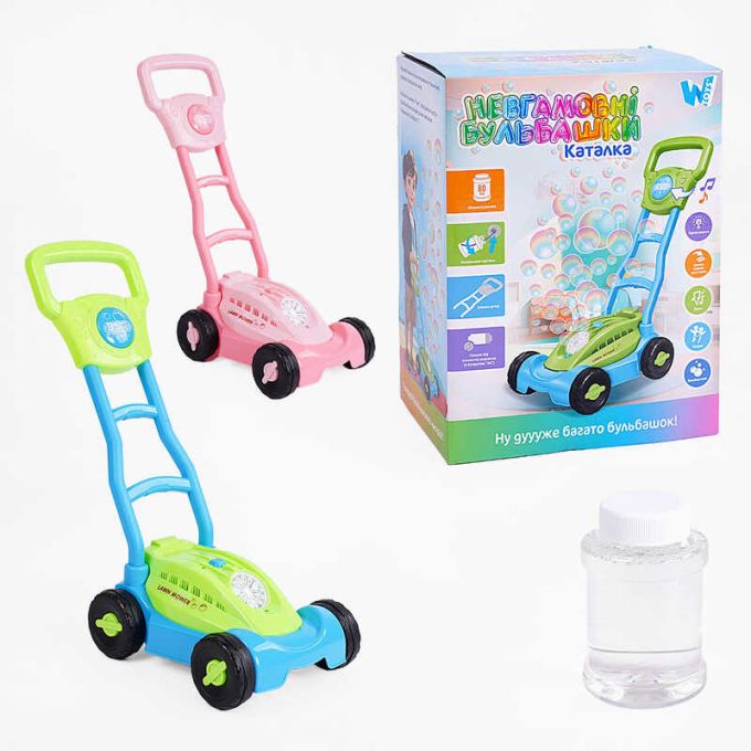 Каталка “Невгамовні бульбашки” 538 / 98235 (18) "WToys", 2 кольори, підсвічування, пискавка, пляшка з розчином, в коробці, ВИДАЄТЬСЯ ТІЛЬКИ МІКС ВИДІВ