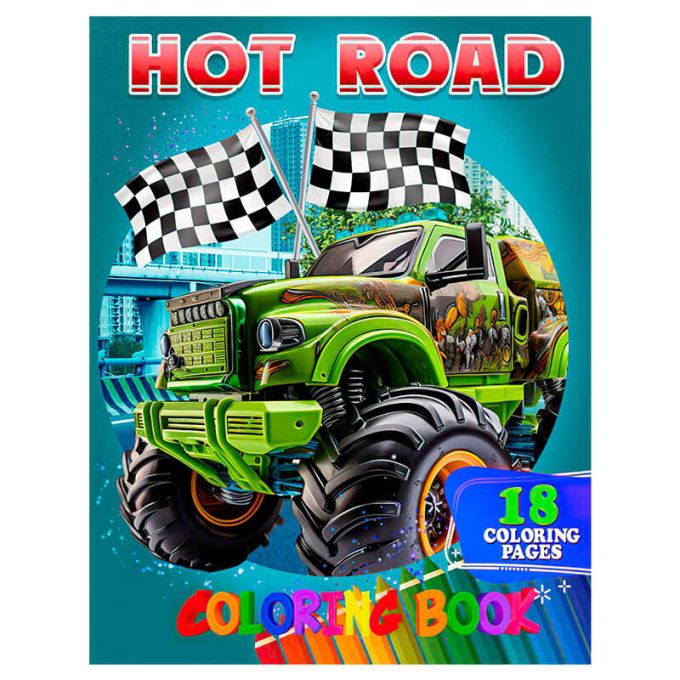 гр Розмальовка 18 кольорових малюнків "Hot Road" 9789655322934 (50) "Jumbi"