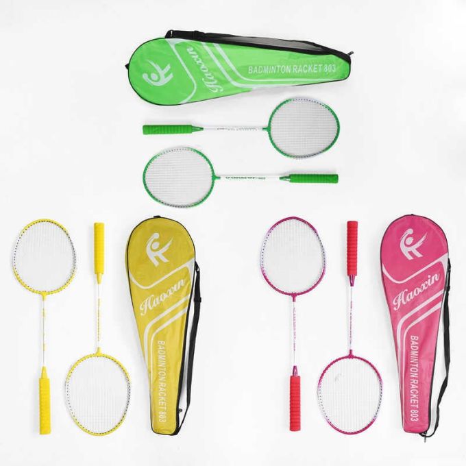 Бадмінтон C 63473 (50) 3 види, 2 ракетки, в чохлі, металевий каркас, ВИДАЄТЬСЯ ТІЛЬКИ МІКС ВИДІВ
