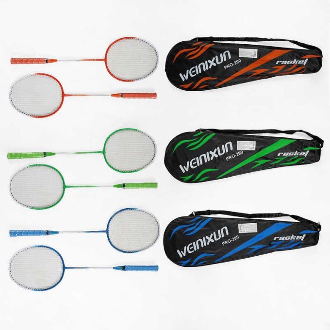 Бадмінтон C 70205 (50) "TK Sport", 3 кольори, 2 ракетки, металевий каркас, в чохлі, ВИДАЄТЬСЯ ТІЛЬКИ МІКС ВИДІВ