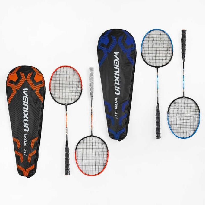Бадмінтон C 70207 (50) "TK Sport", 2 кольори, 2 ракетки, металевий каркас, в чохлі