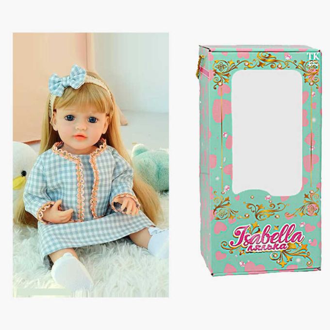 Лялька QM 88009 (12) "TK Group", висота: 50 см, гумова, імітація скляних очей, пустушка, пляшечка, памперс, взуття, в коробці