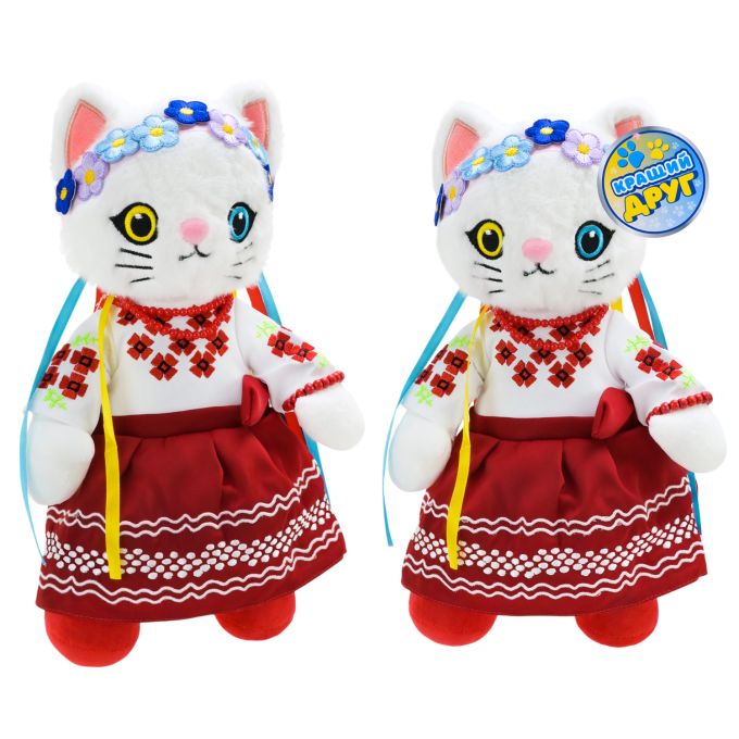 М'яка іграшка кішка україночка арт. PL8242ua (50шт) 31см