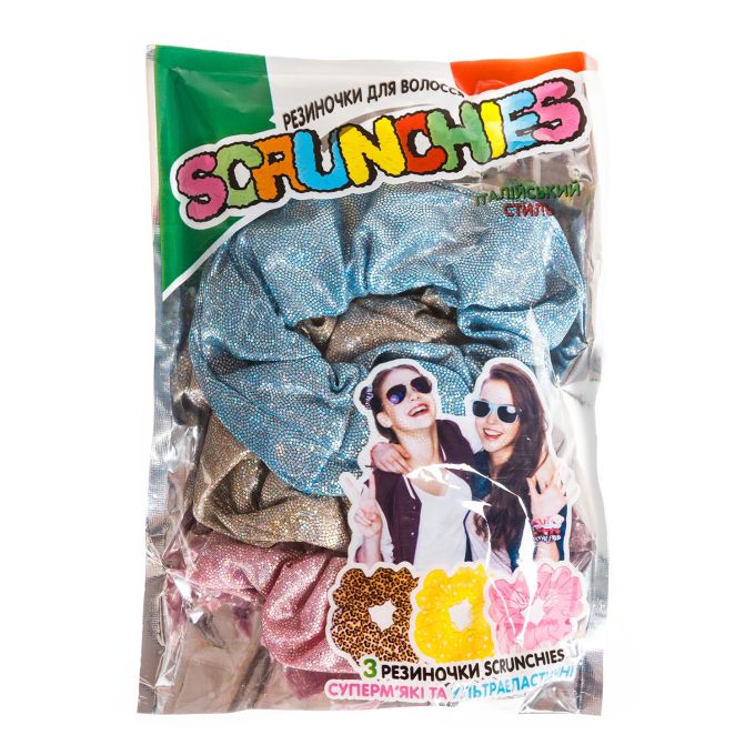Резиночки для волосся SCRUNCHIES Мега блиск