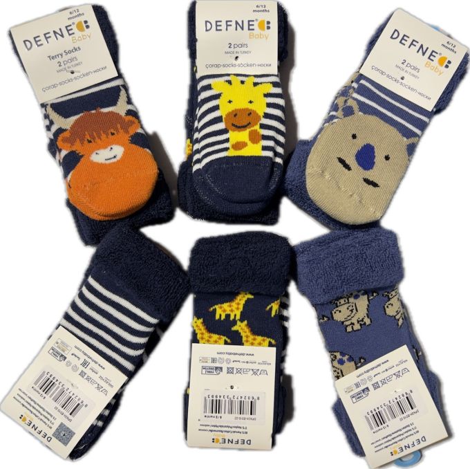 Махрові шкарпетки DEFNE Baby 12-18м E010-22 ціна за 1 пару