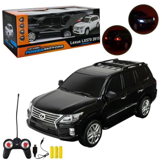 Машина р/к арт. PM2406BLACK (24шт),"POWERMOTORS",1:24 LEXUS LX570,чорний колiр,світло, акум., короб.26,5*14*10,5см.
