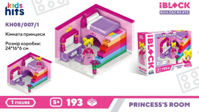 Конструктор Kids hits IBLOCK JUNIOR арт. KH08/007/1 (36шт/2)  193дет. короб. 24*16*6