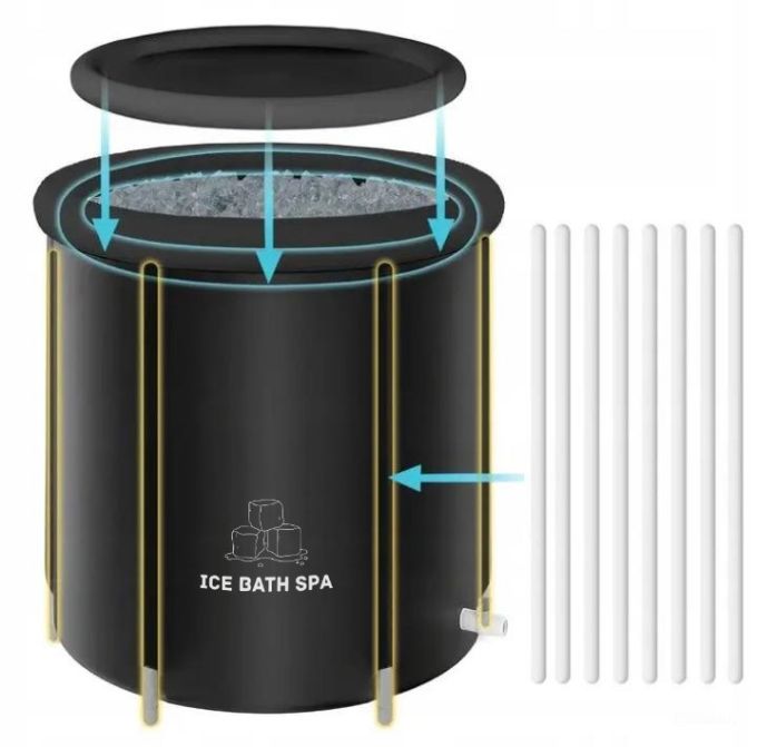 Круглий каркасний басейн "Ice Bath Spa" для крижаної ванни 80 х 80 см