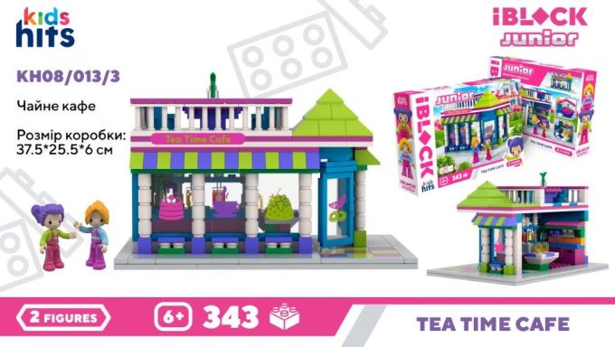 Конструктор Kids hits IBLOCK JUNIOR арт. KH08/013/3 (24шт/2)  Чайне Кафе,, 343дет., у короб. 37,5*25,5*6см