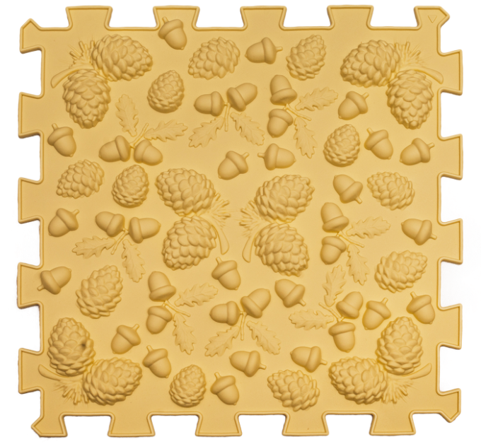 Килимок масажний "Пазли Мікс" 9 елементів Пастель 27x13 см