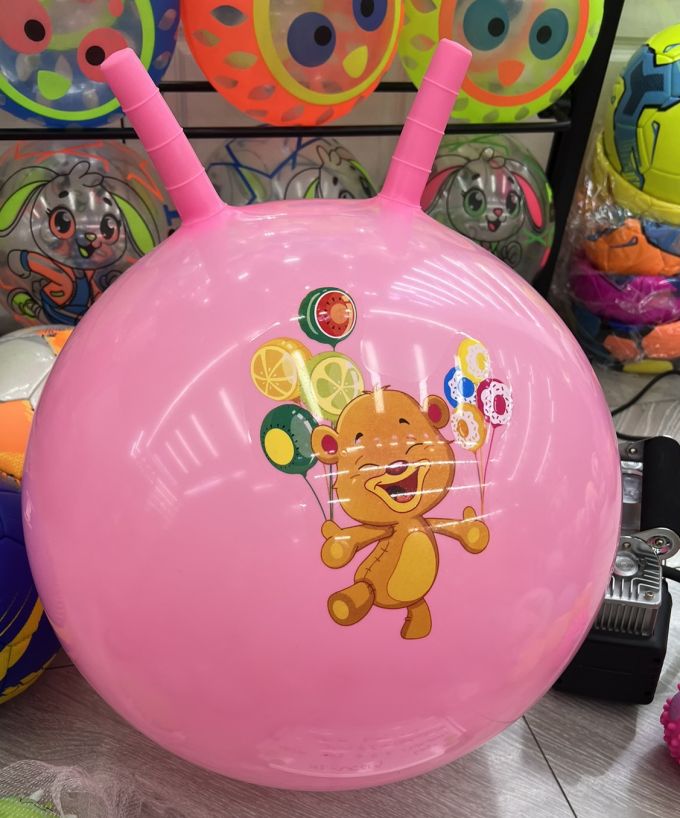 М'яч для фітнесу арт. RB26507 (80шт)  ріжки 45 см 350 грам, 6 кольорів