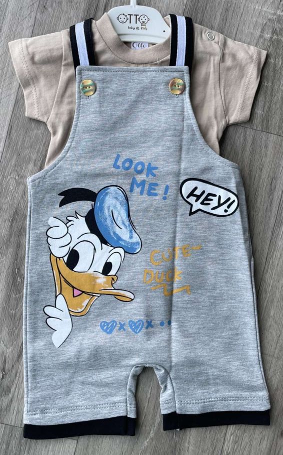 Комбінезон Otto "Cute Duck" сірий, хлопчик 3-6-9-12 місяців
