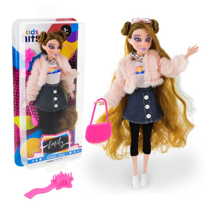 Лялька Emily Grace  арт. KH24/002 (12шт)  в стильному вбранні, аксес, і короб. 16,4*37,5*5,2 см