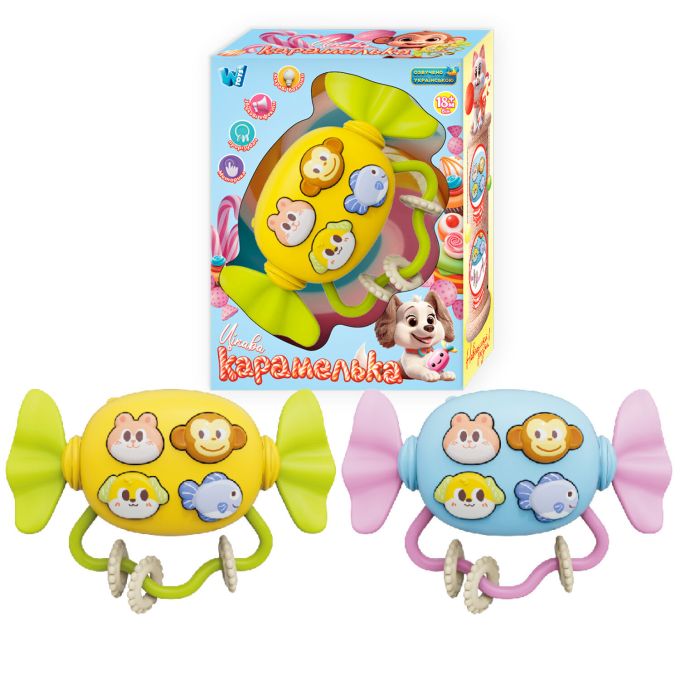 Музичне брязкальце 14929 (60) "WToys", 3 види, ОЗВУЧ. УКР. МОВОЮ, казки, пісні, віршики, прорізувачі