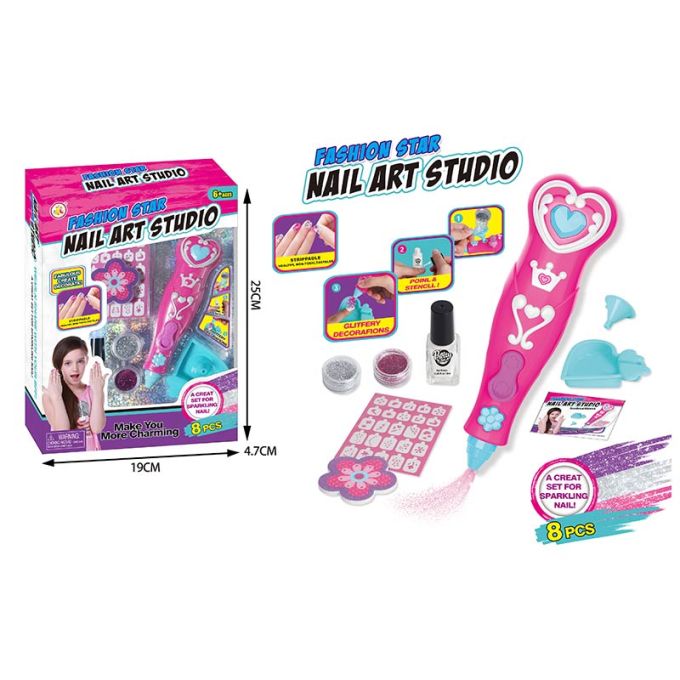 Манікюрний набір арт. 868-104 (72шт/2)  батар. набір для манікюра, стікери для тату,  короб. 24*24*7,4см