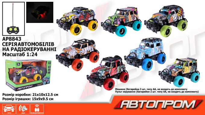 Машина р/к арт. AP8843 (72шт/2)  акум.,світ.,короб. 21*12,5*10см