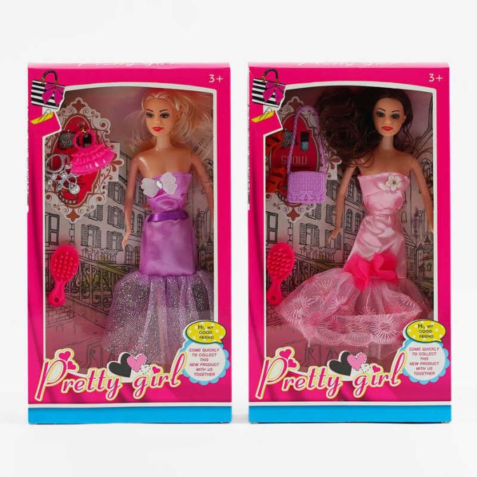 Лялька DYBB 16 (120/2) 2 види, висота 30 см, аксесуари, щітка для волосся, в коробці