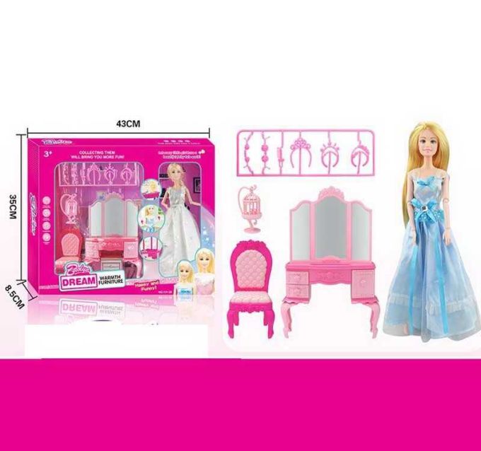 Лялька 131-29 (24) 30 см, шарнірні суглоби, аксесуари, меблі, в коробці