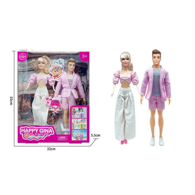 Набір ляльок 6004 ED-2 (60/2) 2 штуки, висота: 29см, знімний одяг, в коробці