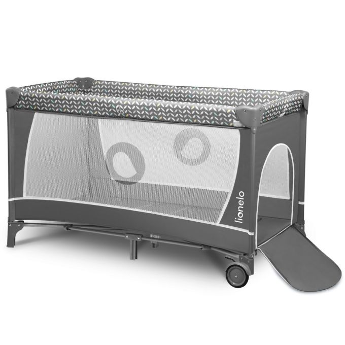 Ліжечко-манеж Lionelo FLOWER GREY SCANDI