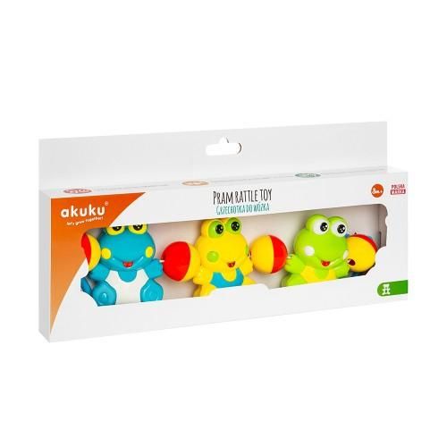Бряскальце для коляски Жабки, Akuku A0353